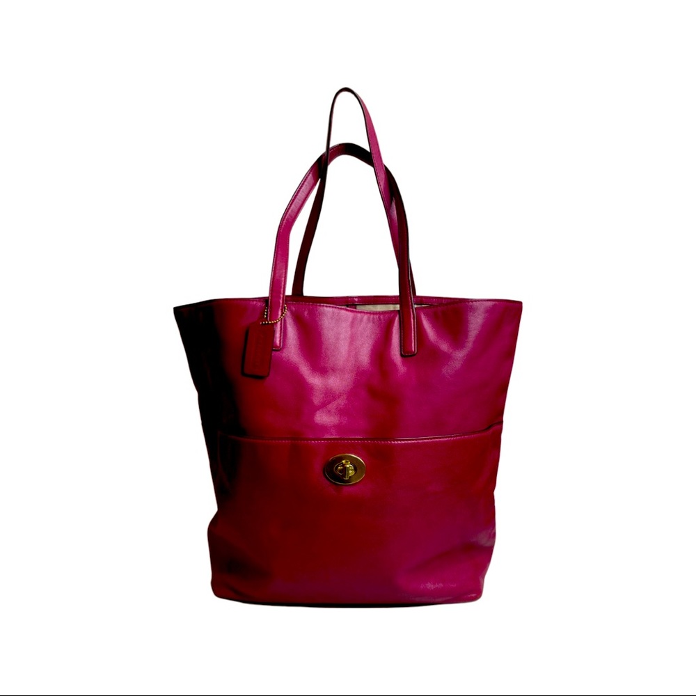 SOLD Coach Tote in Burgundy Red